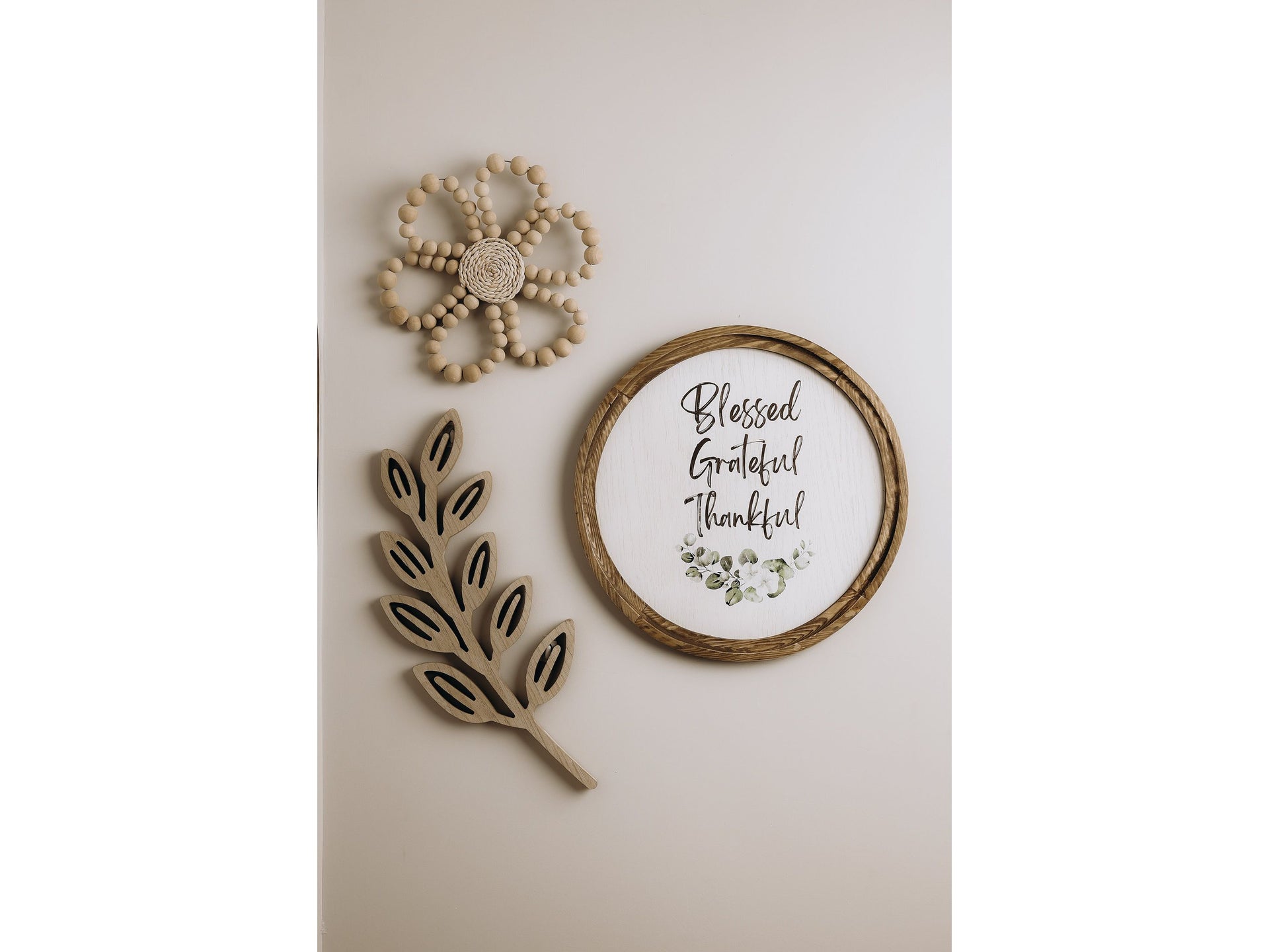 Blessed Boho Wood Circle 40 CM
