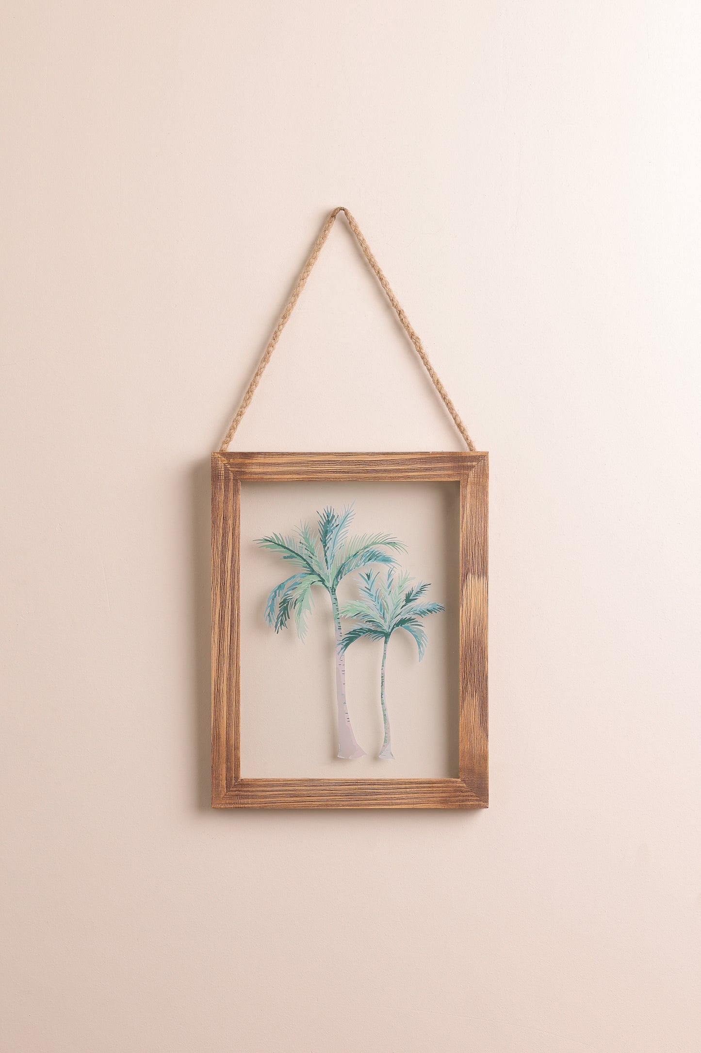 Boho plams glass frame