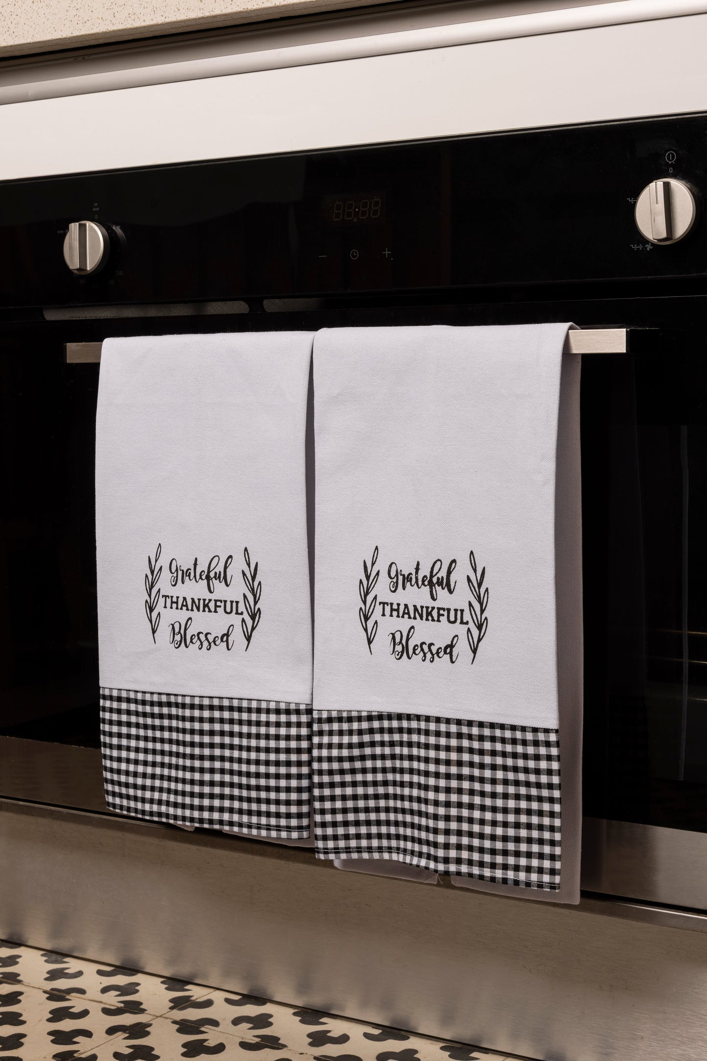 Thankful , blessed kitchen towel set