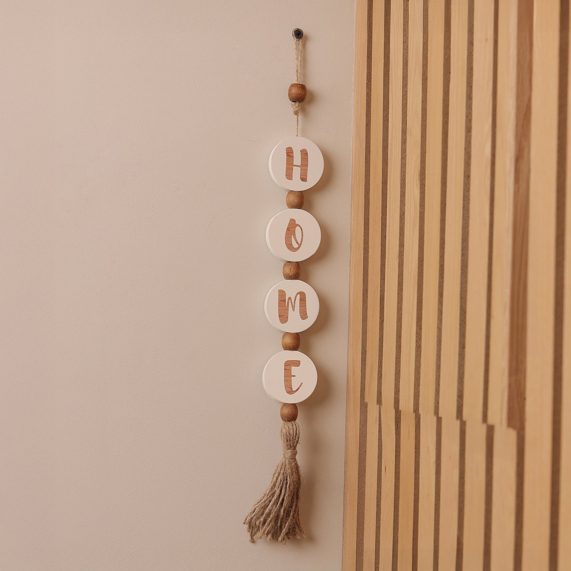 Home Letters Beads Garland – White