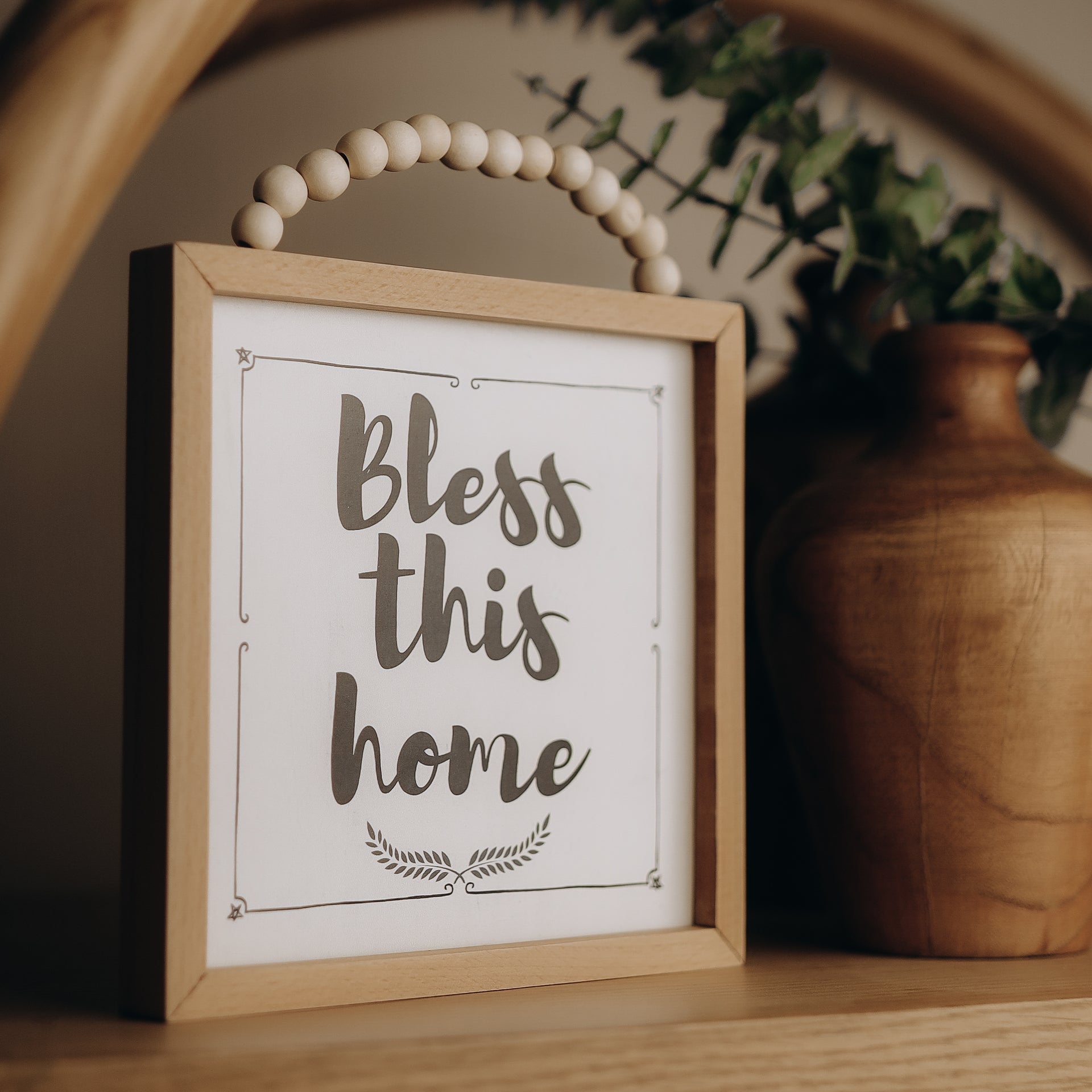 Bless This Home Beaded Frame
