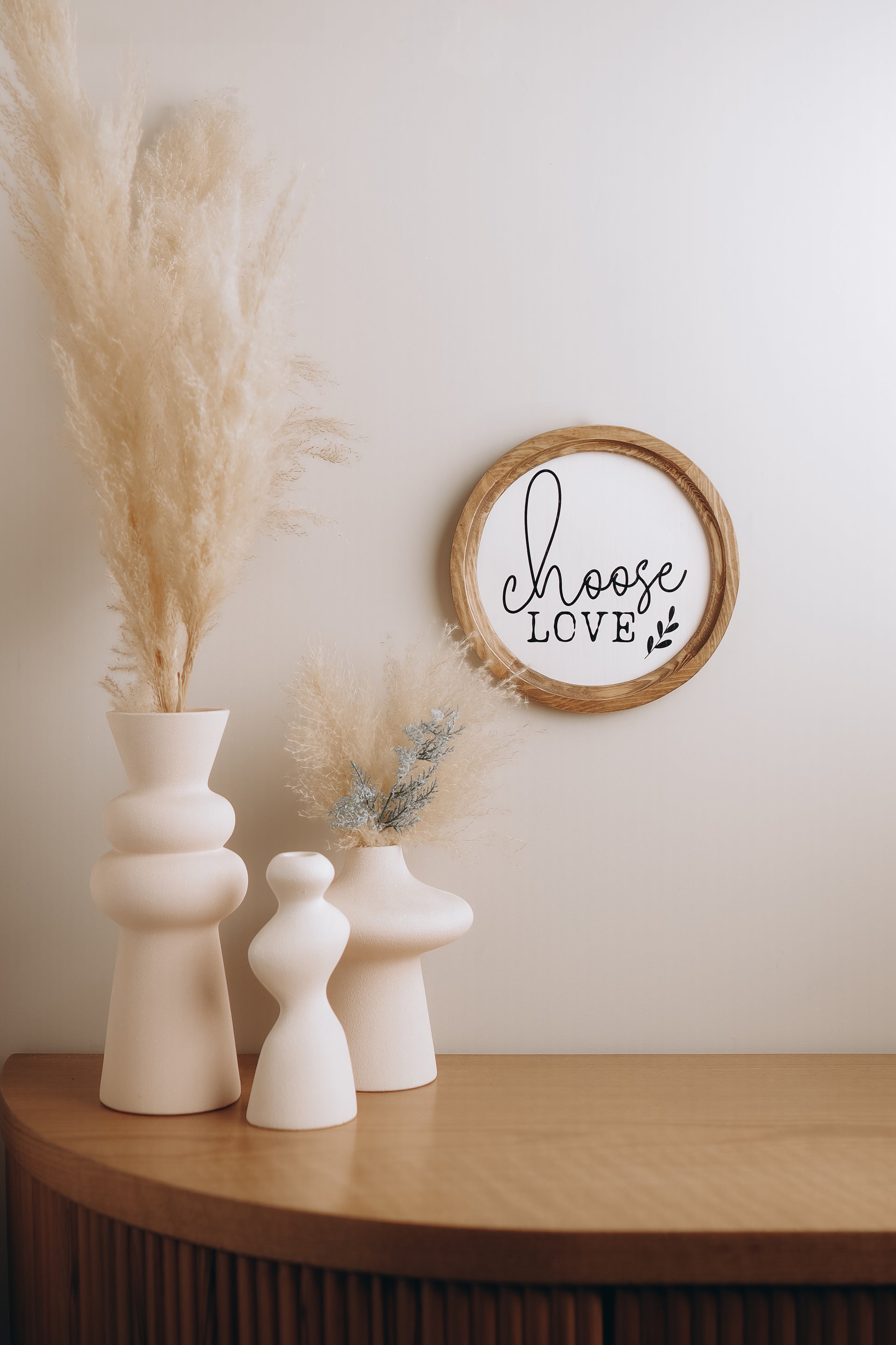Choose Love Boho Wood Circle