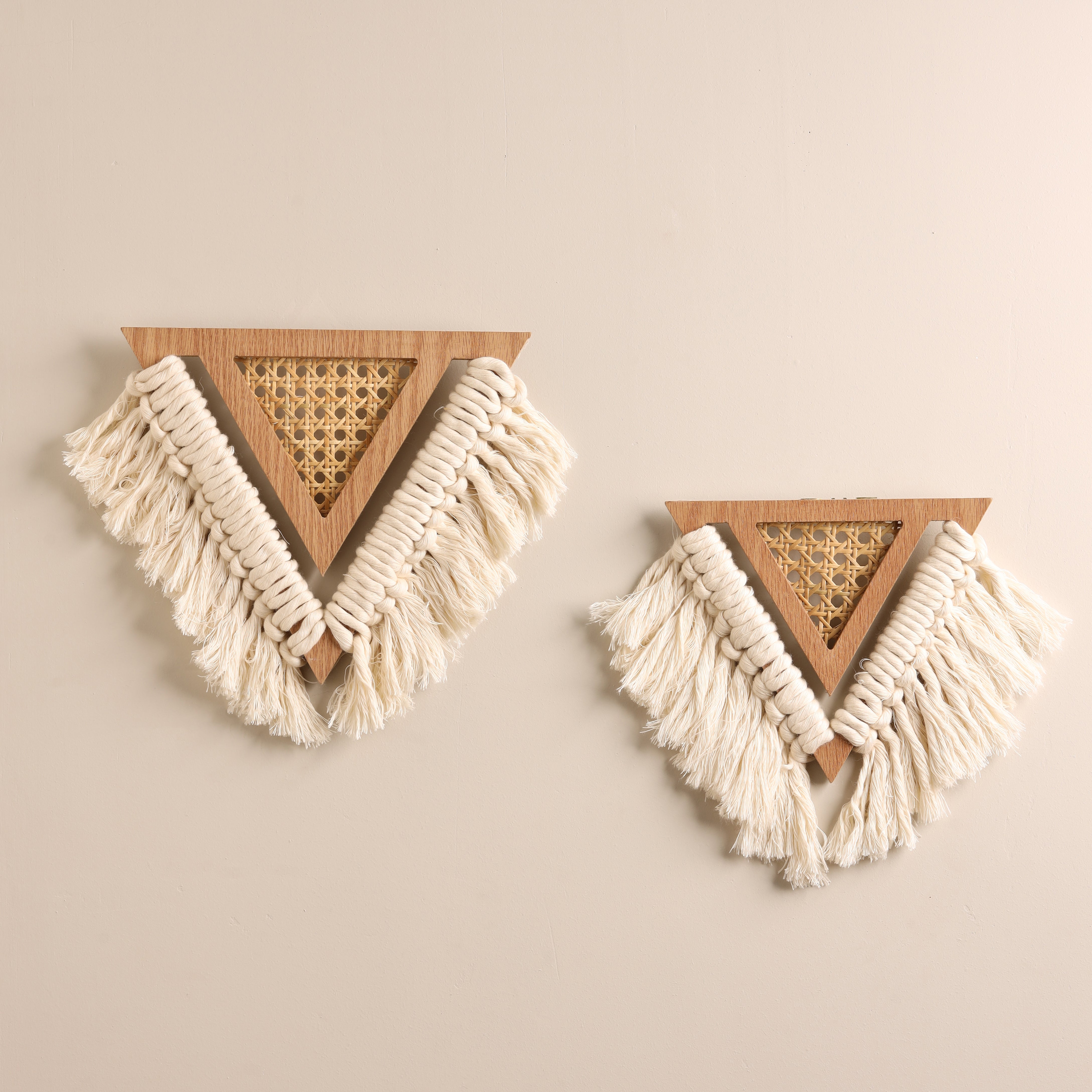 Boho cane macrame triangle set – The Words Co