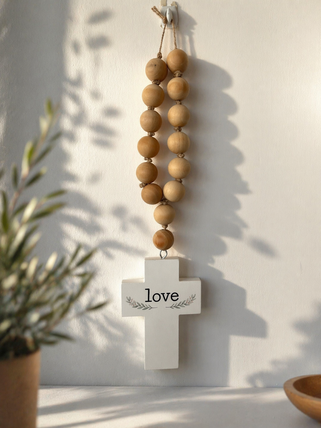 Love Wooden Cross Wall Hanging