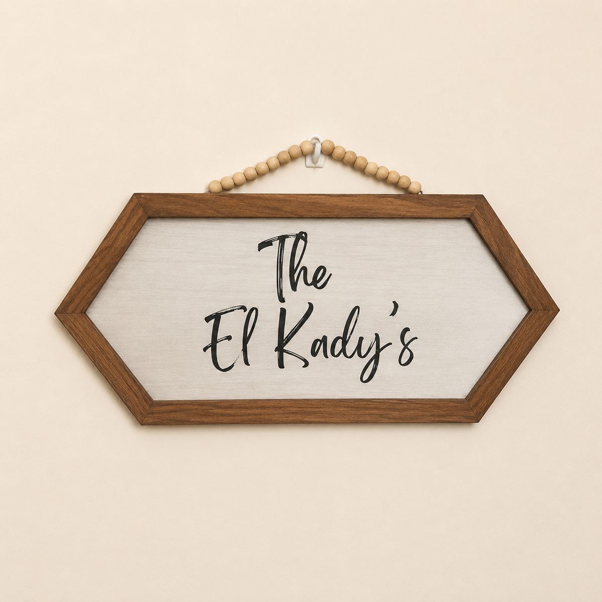 Hex Wooden Hanging Frame