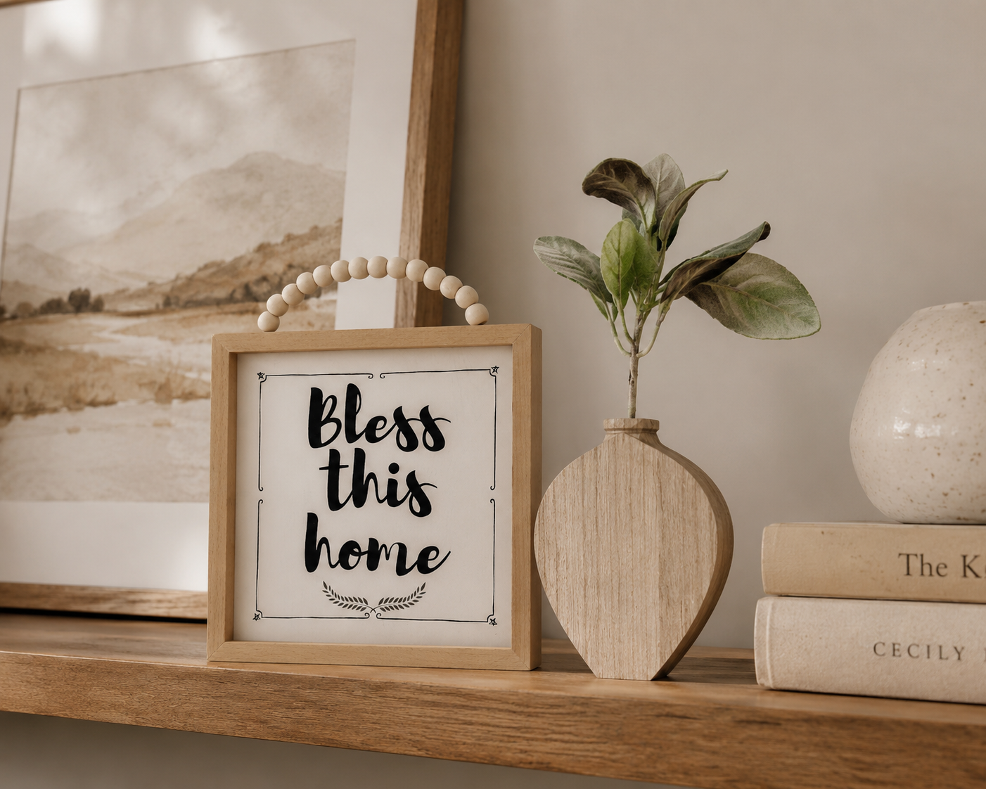 Heartleaf Wooden Vase