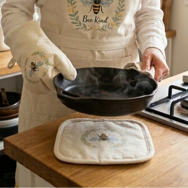 Bee Kitchen Square Pot Holder X Fudada Bake