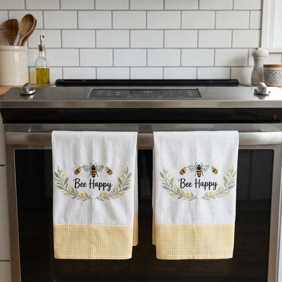 Bee Happy Towel Set X Fudada Bakes