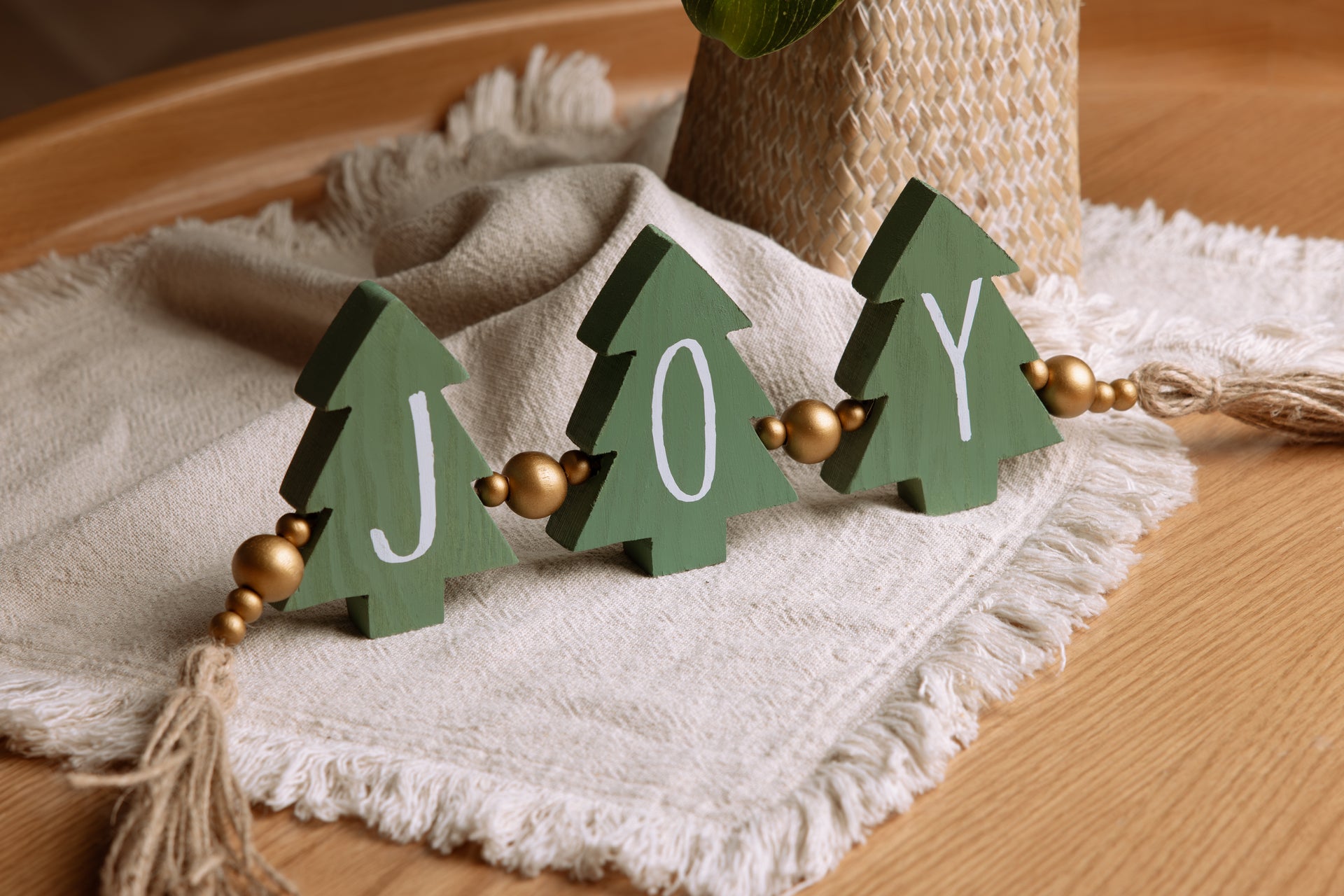 JOY Wooden Christmas Garland