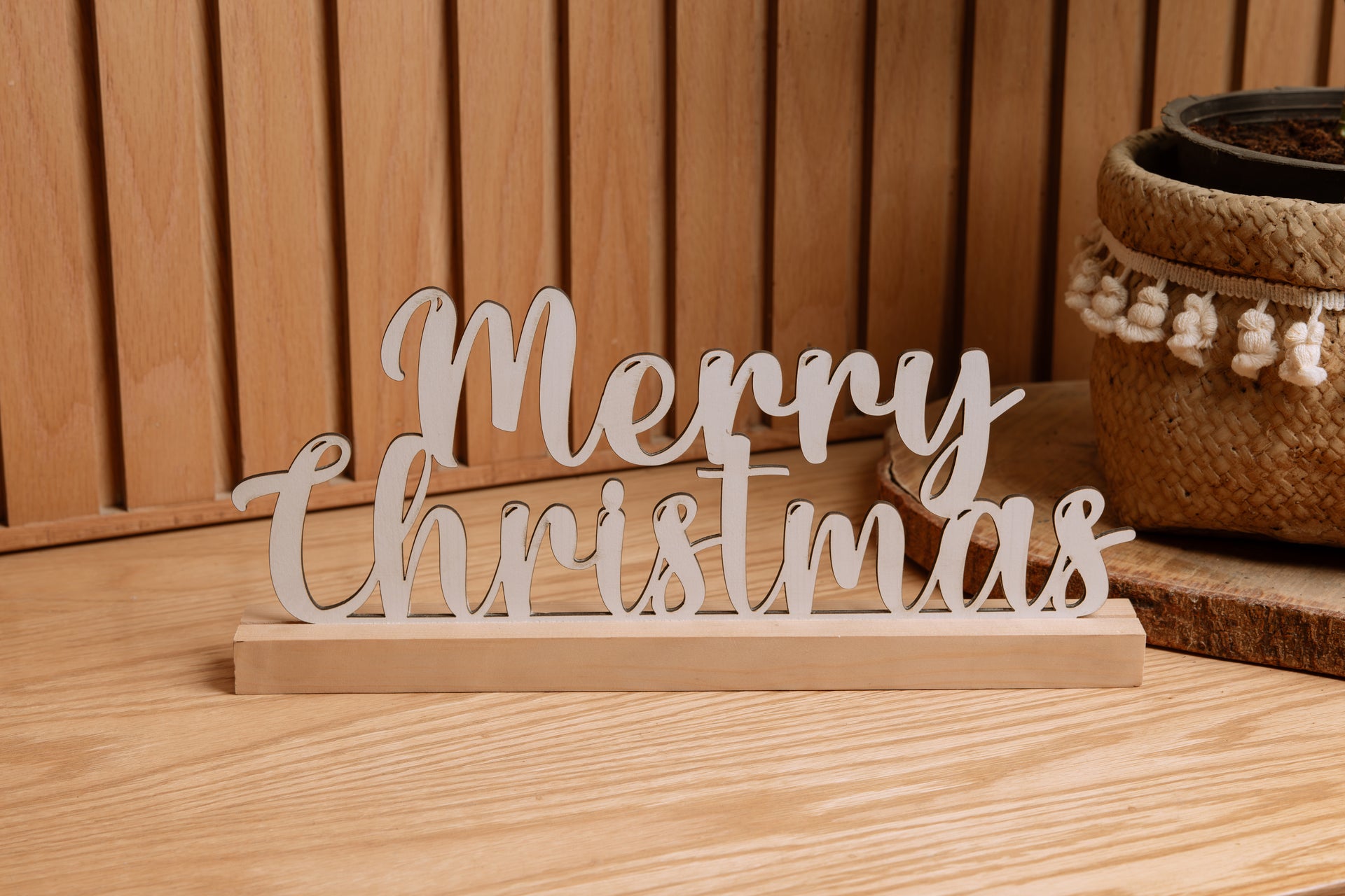 Merry Christmas Wooden Stand