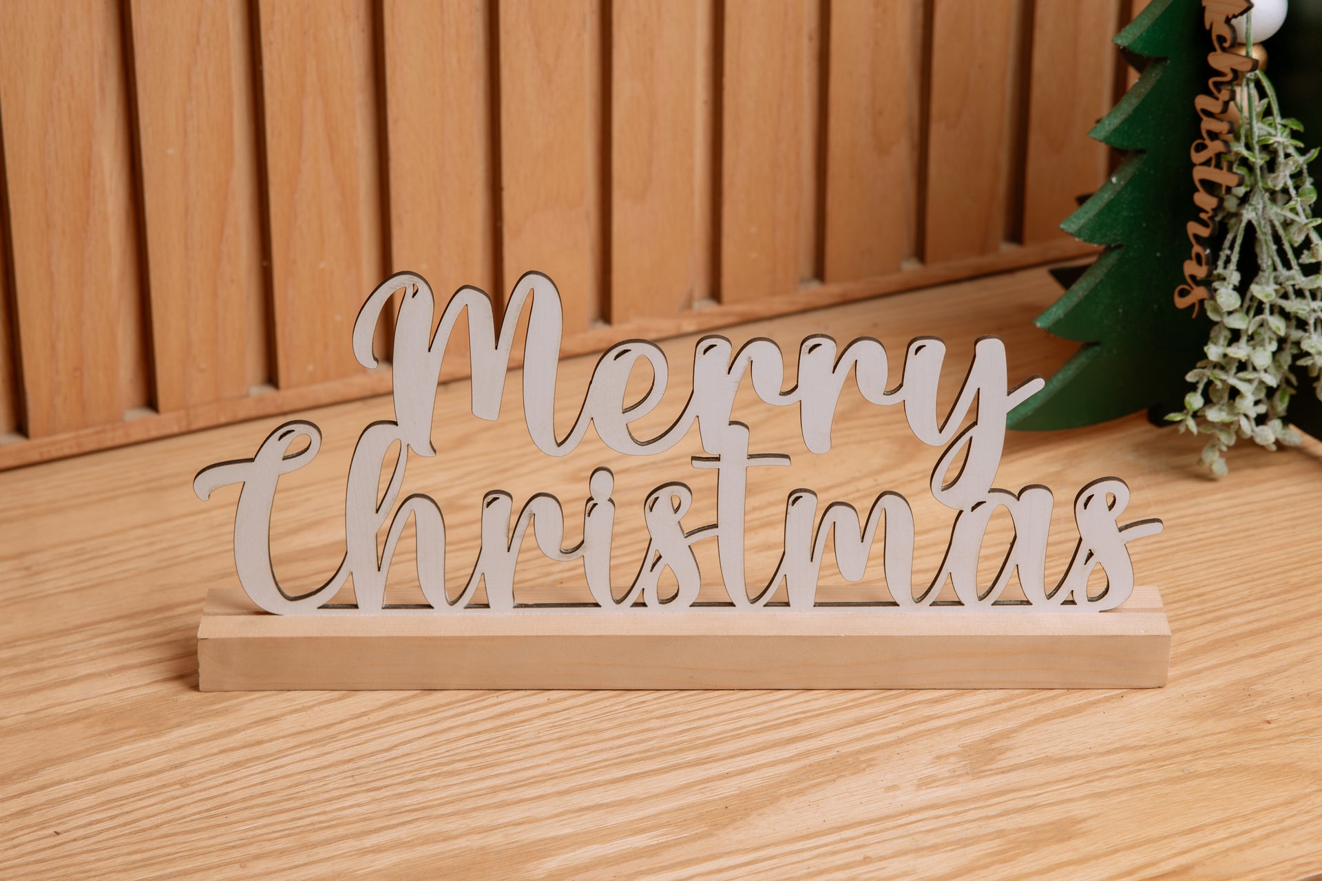 Merry Christmas Wooden Stand