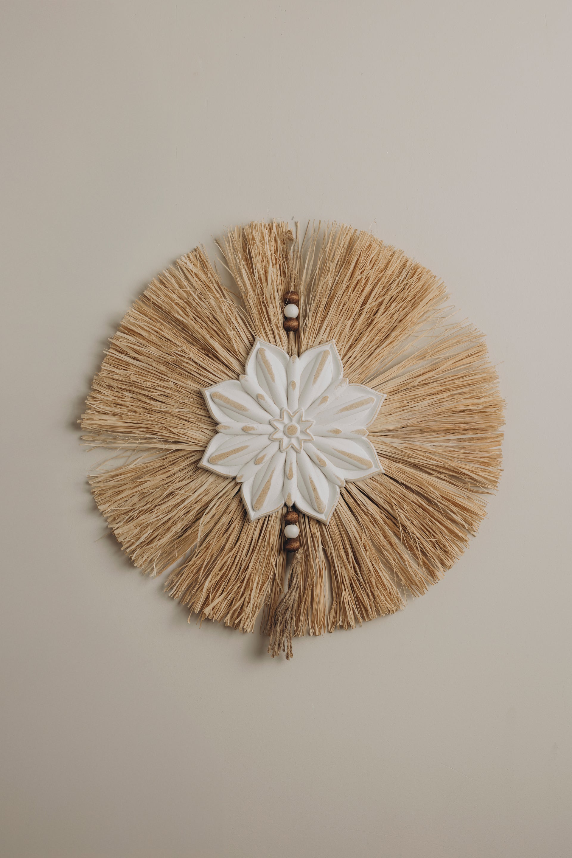 Straw Star-Shaped Wall Hanging