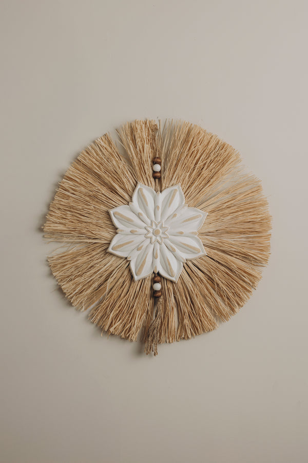 Straw Star-Shaped Wall Hanging