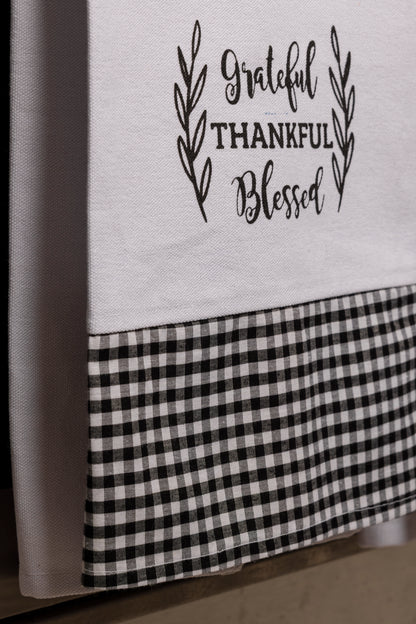 Thankful , blessed kitchen towel set