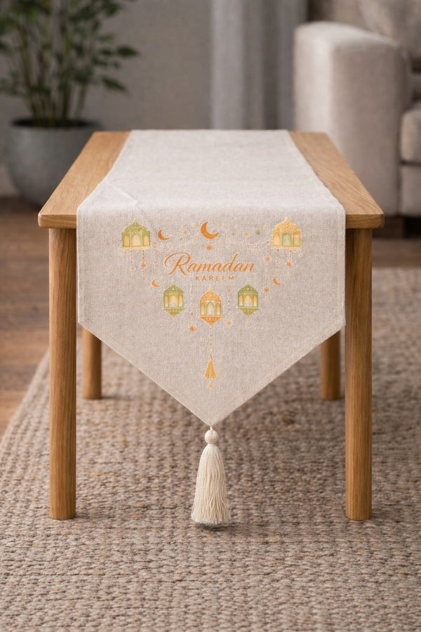 Ramadan Table Runner – Ramadan Kareem Lantern Design