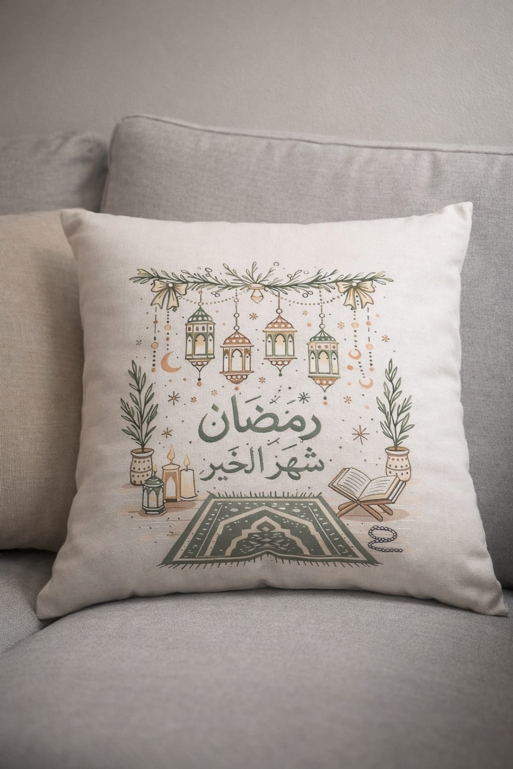 Ramadan “Shahr Al-Kheir” Decorative Cushion