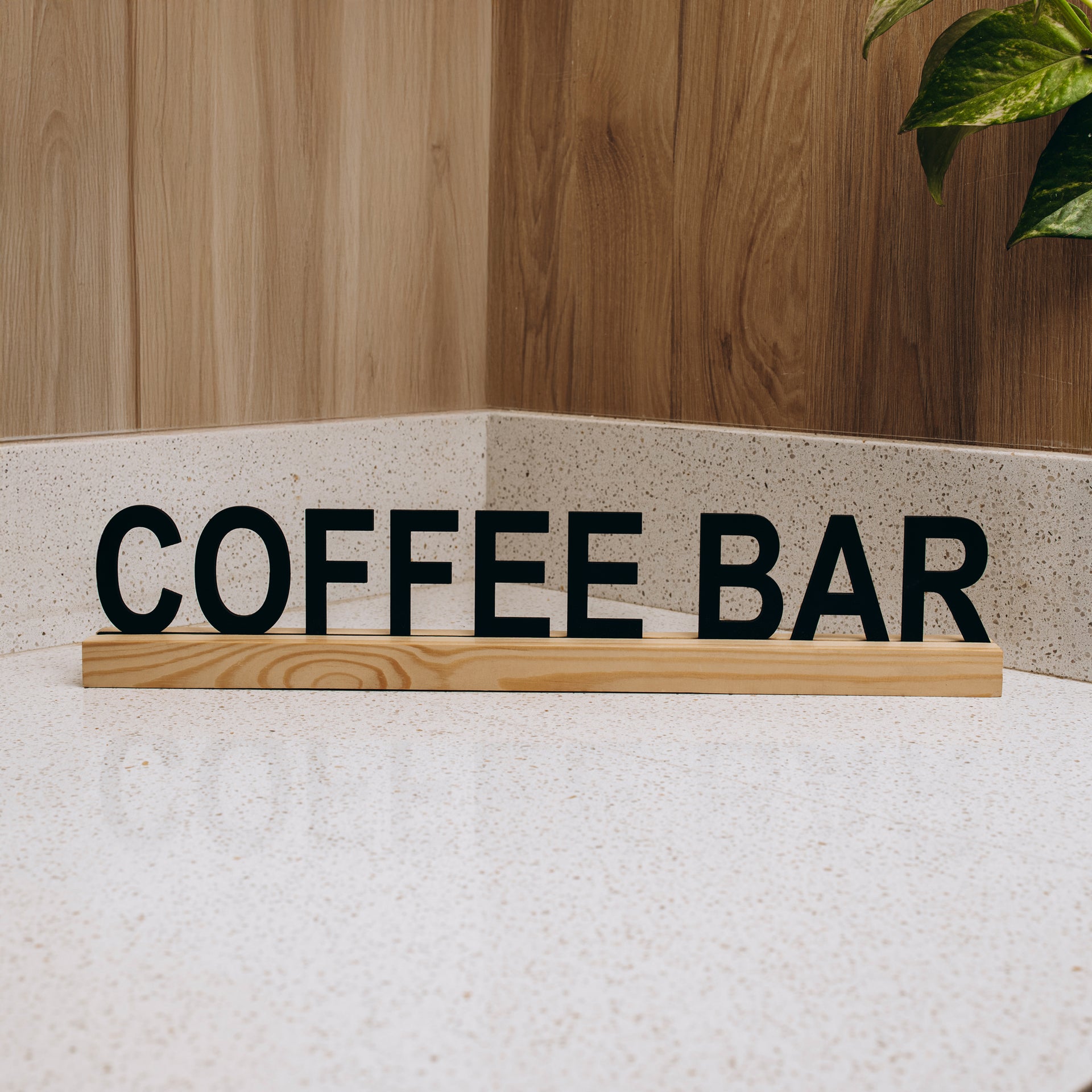 Wood Coffee Bar Sign