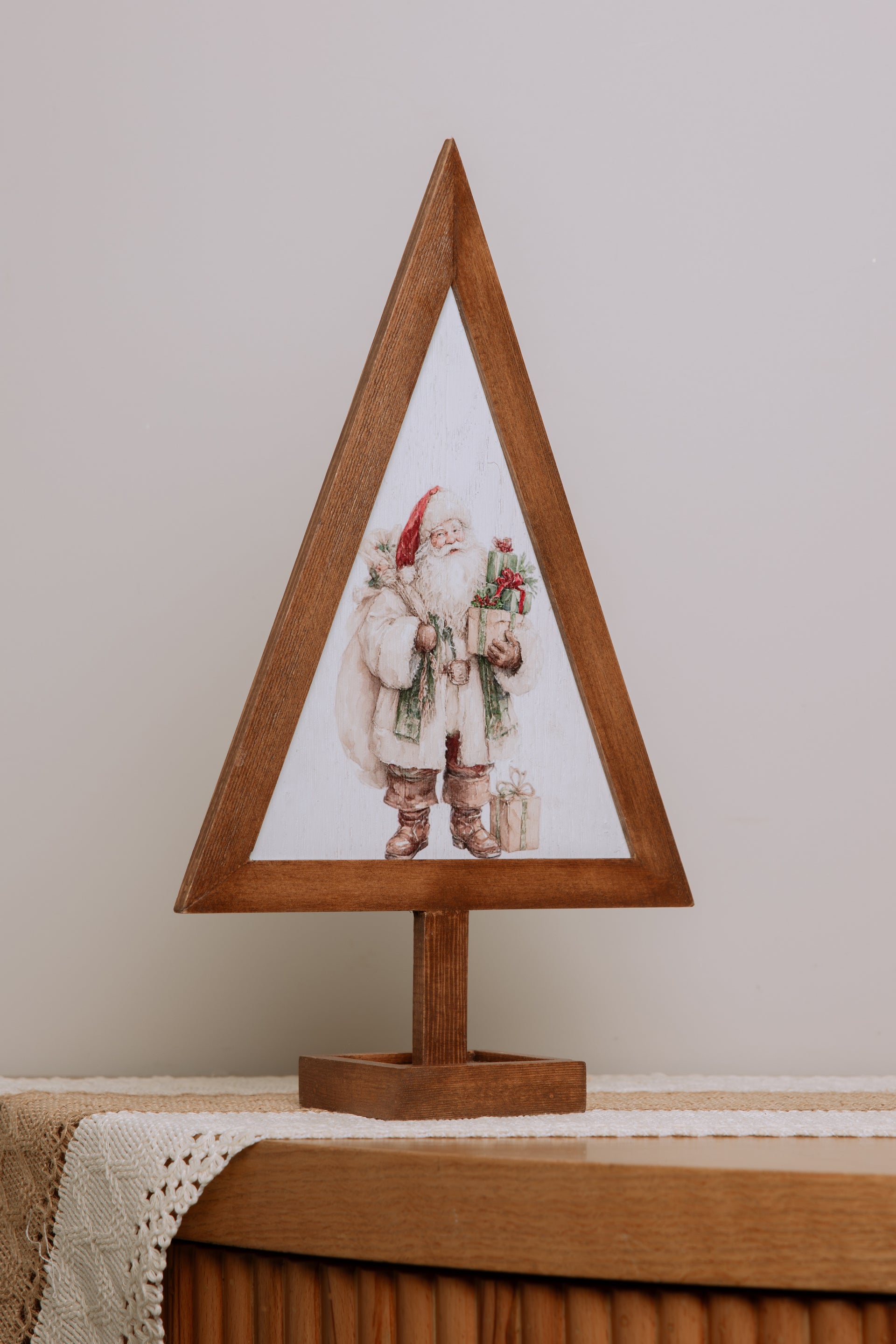 Wooden Santa Christmas Tree Decor