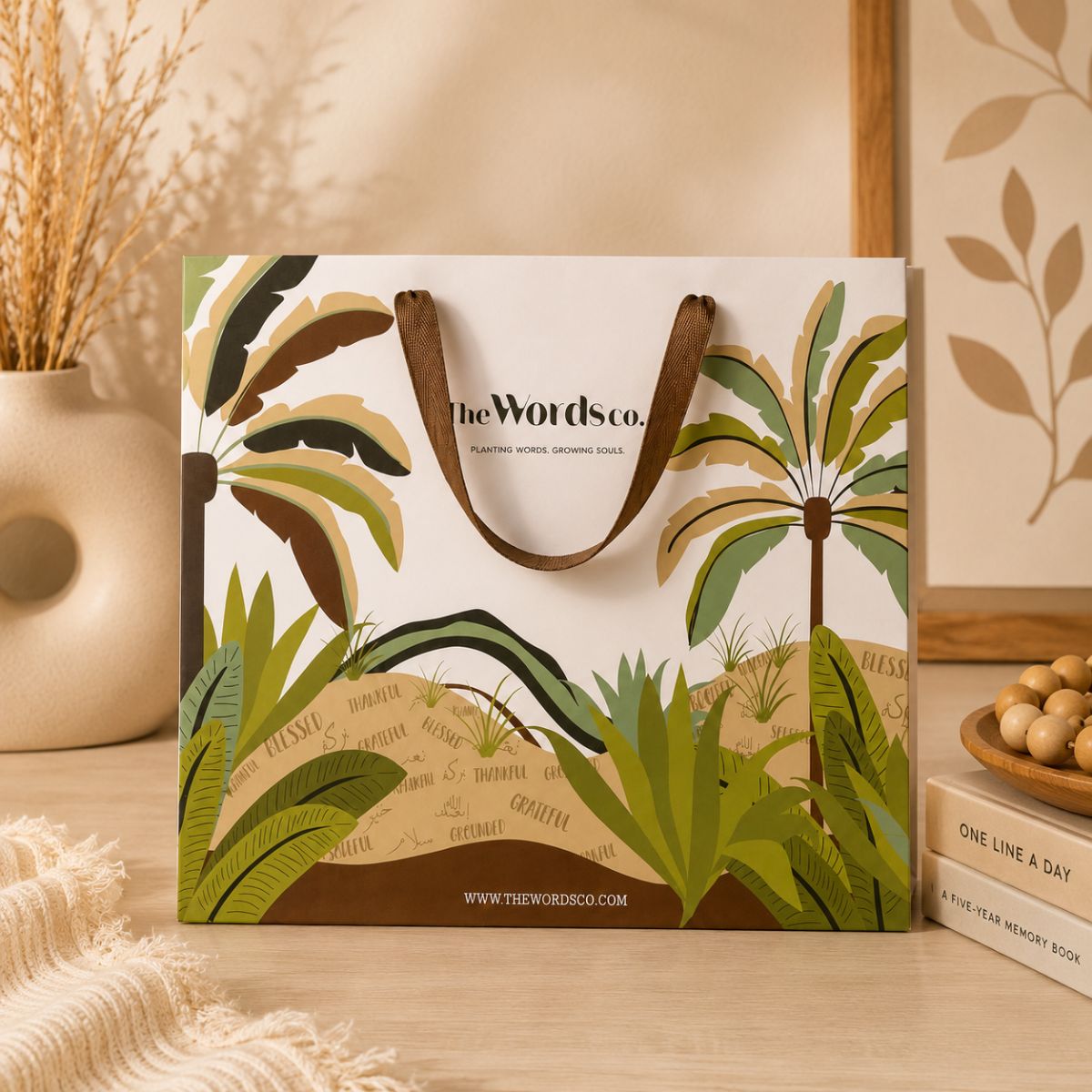 WordsCo Botanical Gift Bag - Large