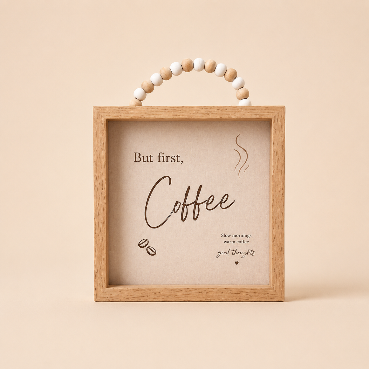 But First Coffee Wooden Frame