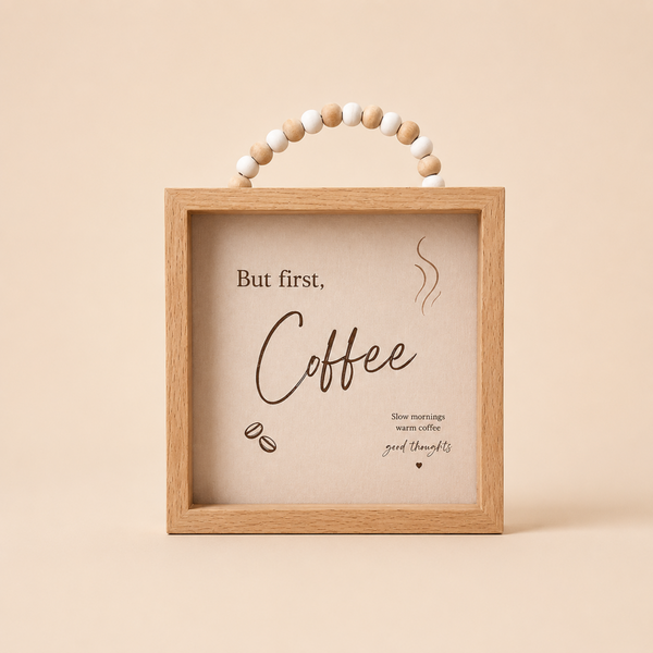 But First Coffee Wooden Frame