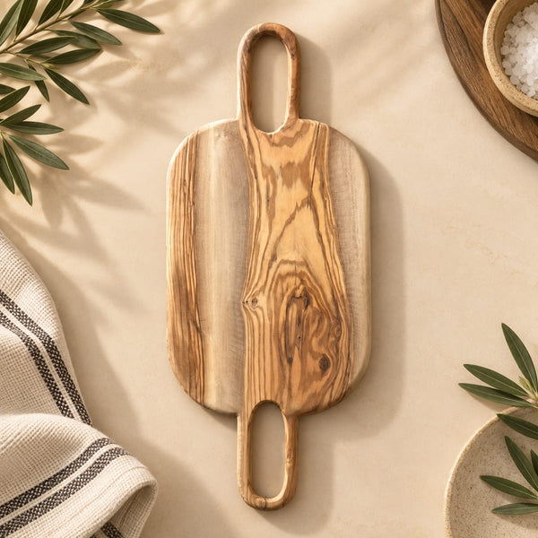 Double Handle Olive Wood Serving Board