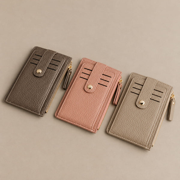 Everyday Essentials Slim Card Holder Wallet with Zipper