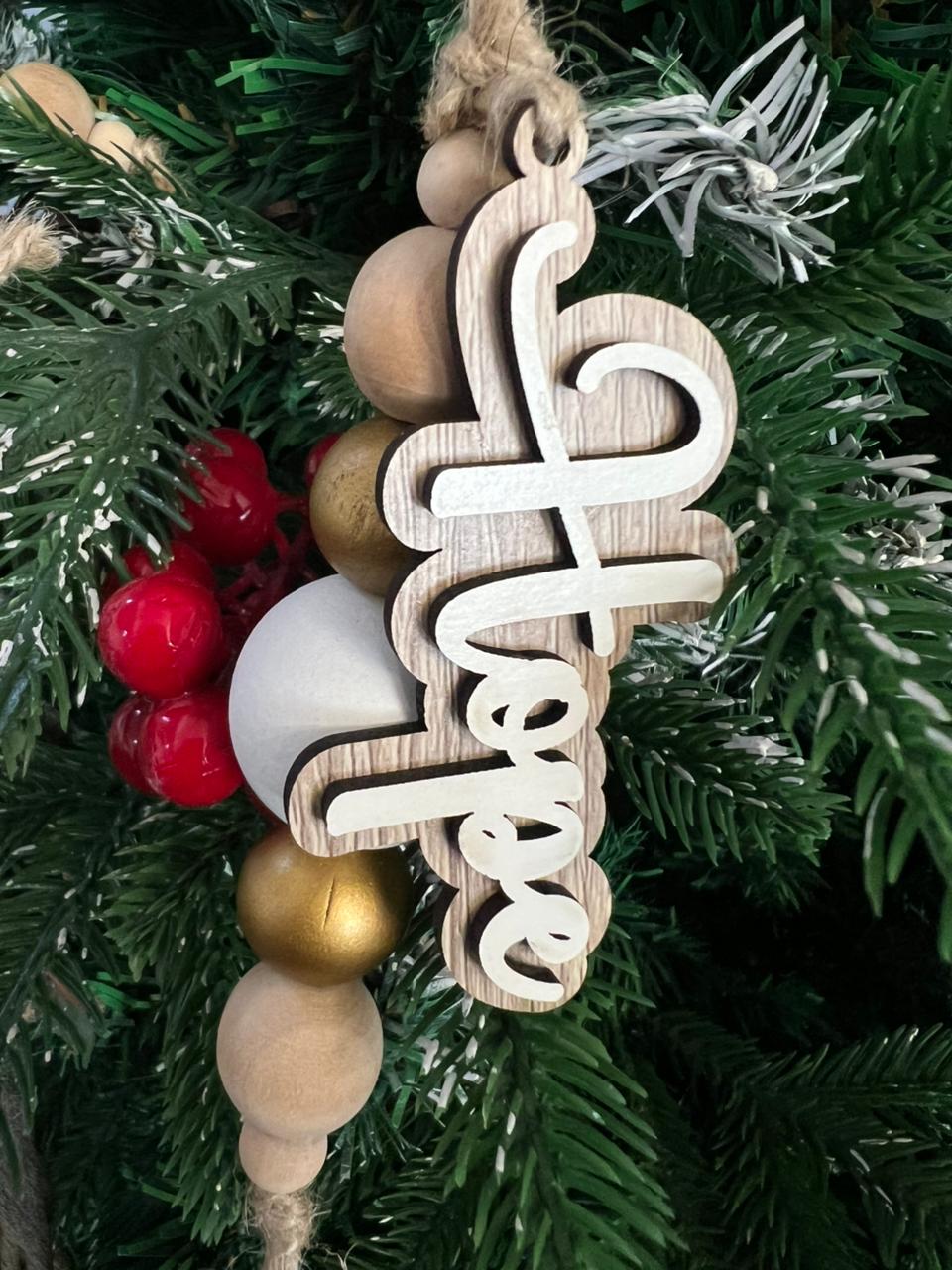 Wooden Hope Calligraphy – Christmas Tree Decor