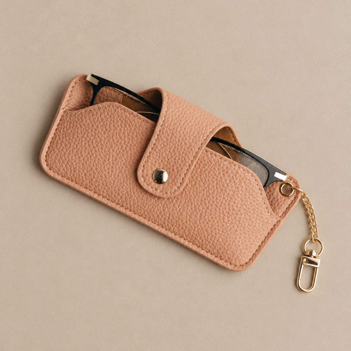 Everyday Leather Eyeglasses Holder with Keychain