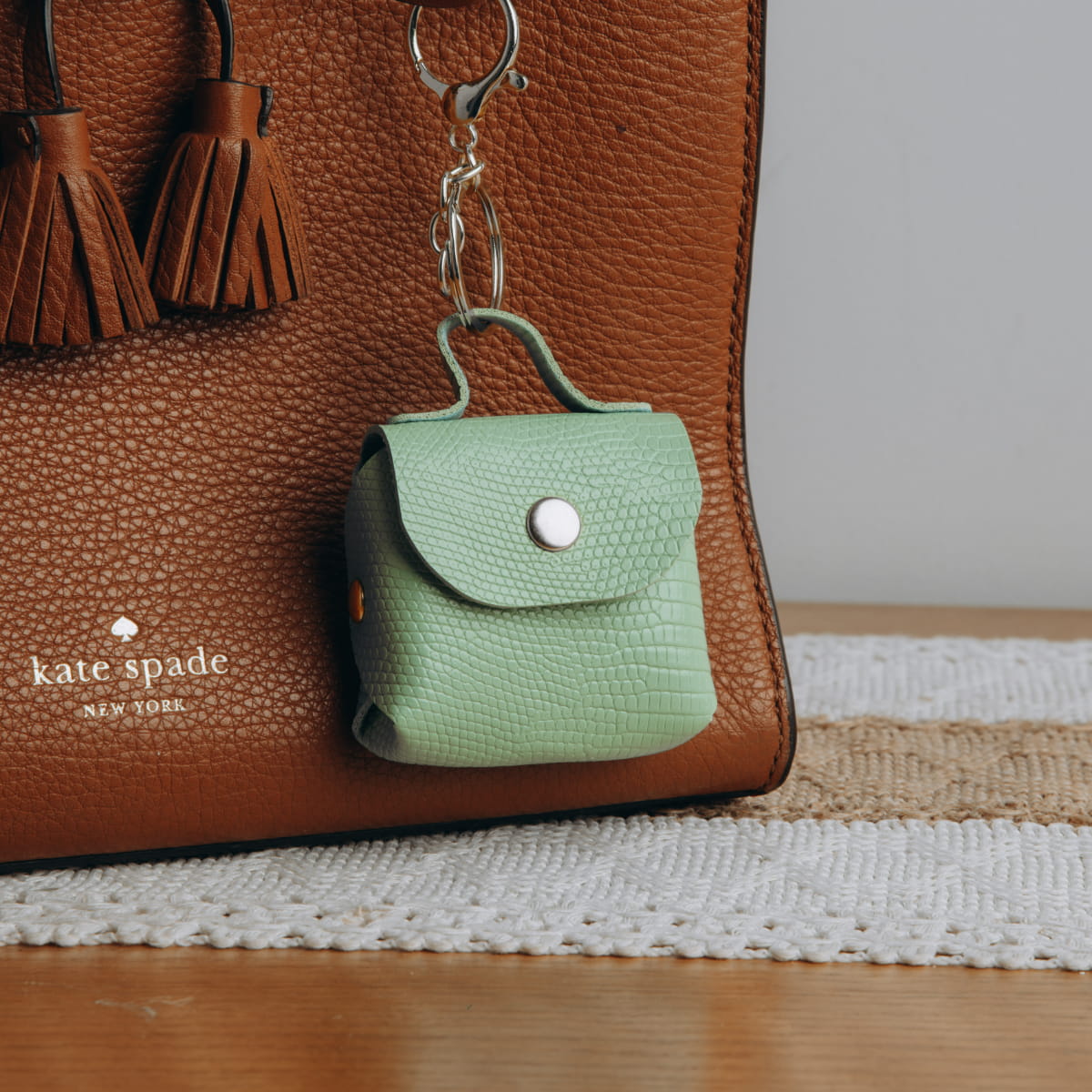 Mini Handbag AirPods Case Cover with Keychain
