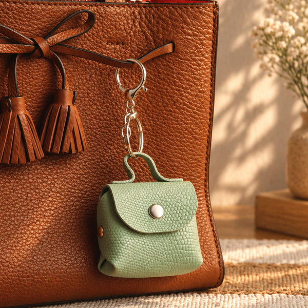 Mini Handbag AirPods Case Cover with Keychain