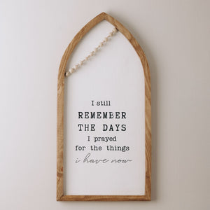 Remember Boho Wood Decor - Inspirational Wooden Wall Frame