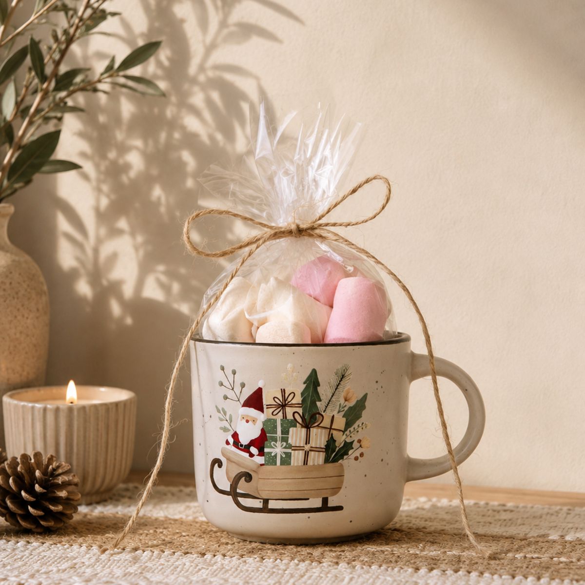 Santa Sleigh Christmas Mug
