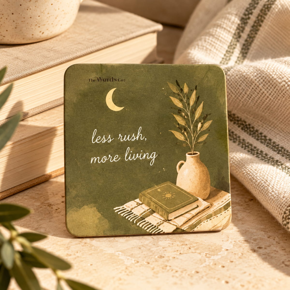 Slow Living Botanical Coasters - Set of 5