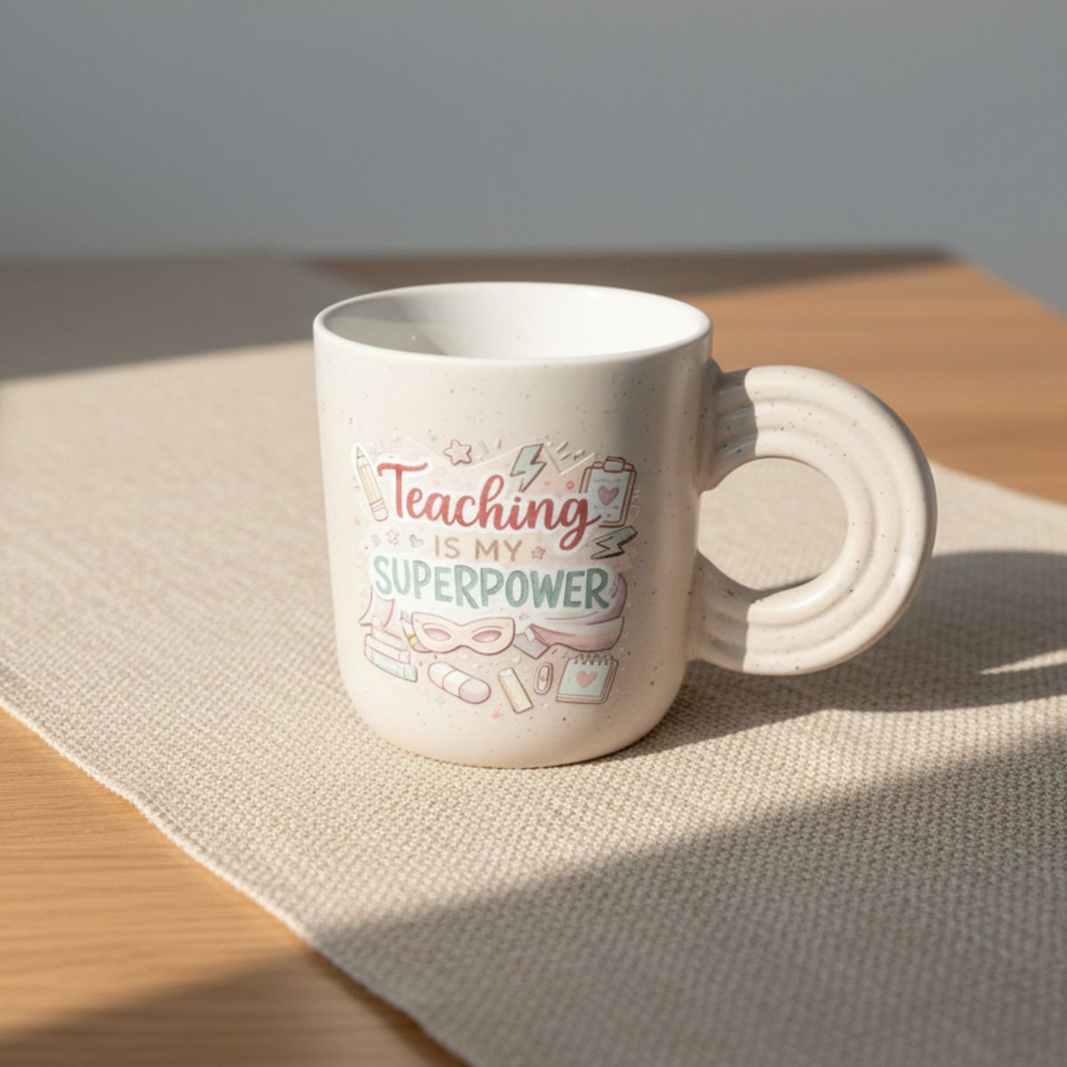 Teaching Is My Superpower - Spiral Handle Mug