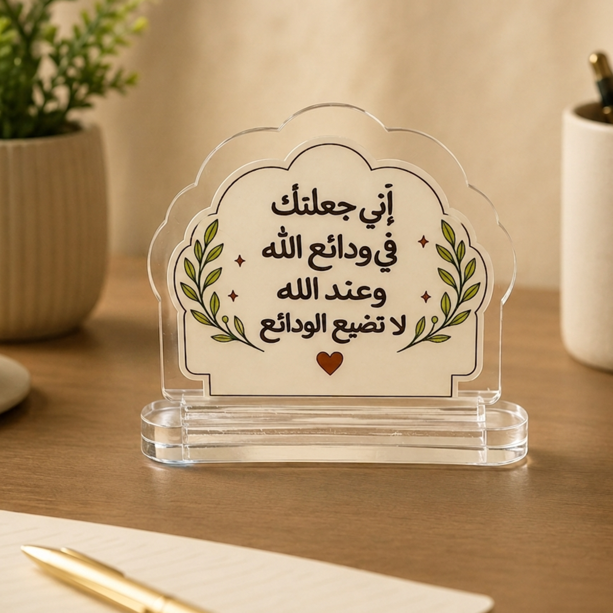 إني جعلتك في ودائع الله  Acrylic Desk Stand